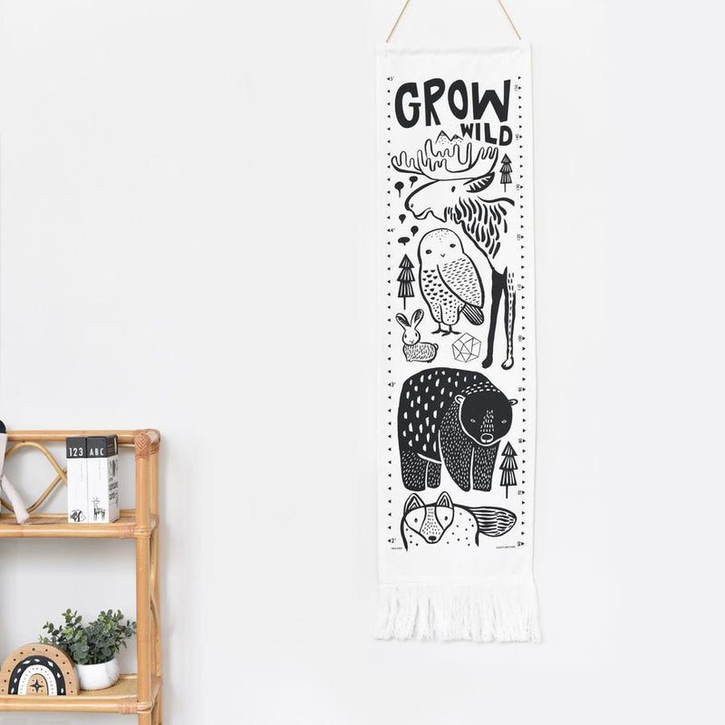Organic Canvas Growth Chart - Nordic by Wee Gallery Decor Wee Gallery   
