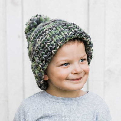 Camouflage Army Green Knit Beanie Hat by Huggalugs Accessories Huggalugs   