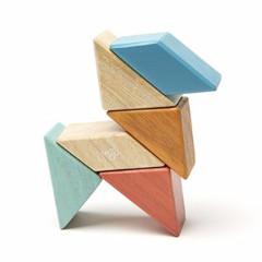 Magnetic Block Set 6 Pc Prism Pocket Pouch - Sunset by Tegu Toys Tegu   