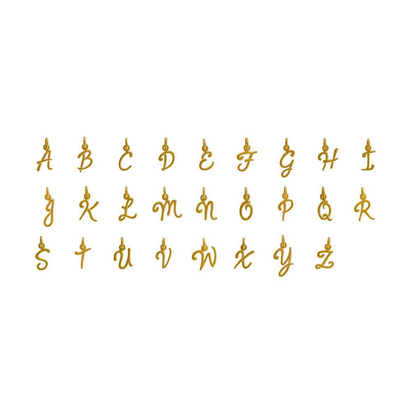 Gold Script Initial Pendant by Wallin + Buerkle Accessories Wallin + Buerkle   