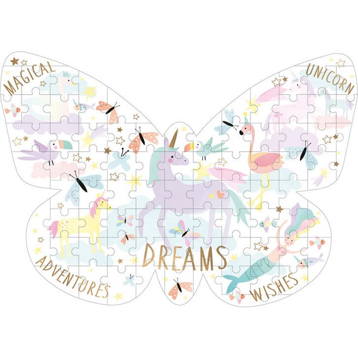 Fantasy Butterfly Shape Jigsaw Puzzle - 80 Pieces by Floss & Rock