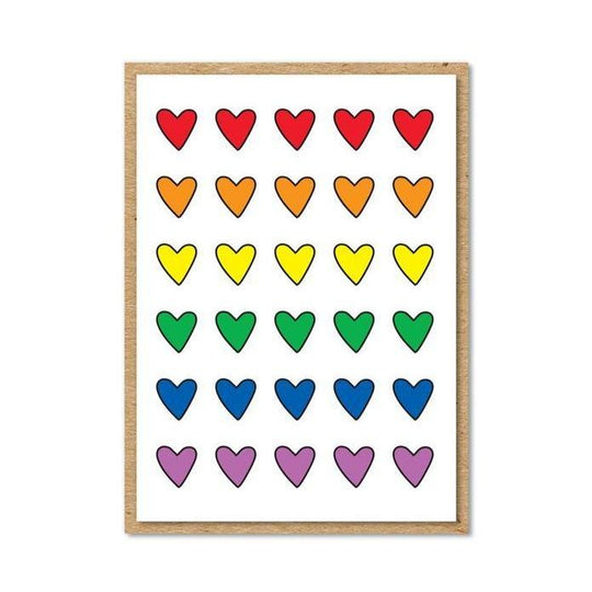 Rainbow Hearts Enclosure Card
