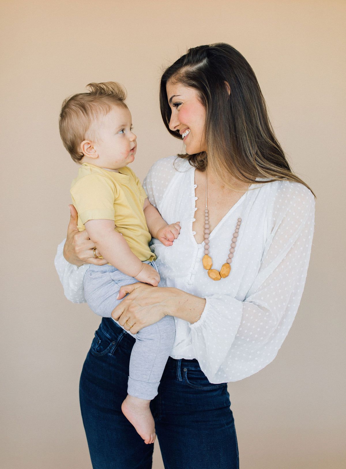 Austin Teething Necklace - Desert Taupe by Chewable Charm Accessories Chewable Charm   