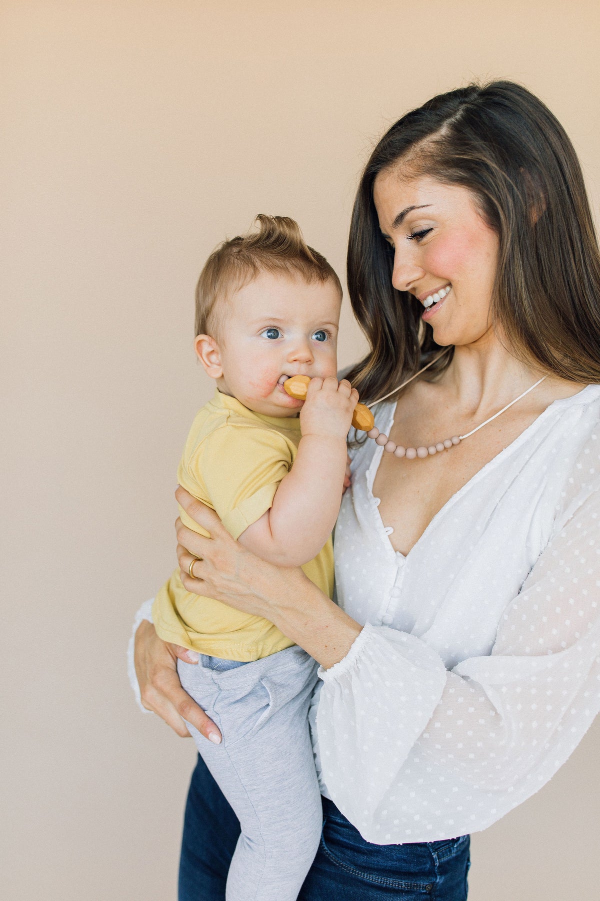 Austin Teething Necklace - Desert Taupe by Chewable Charm Accessories Chewable Charm   