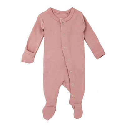 Organic Snap Footie - Mauve by Loved Baby Apparel Loved Baby   