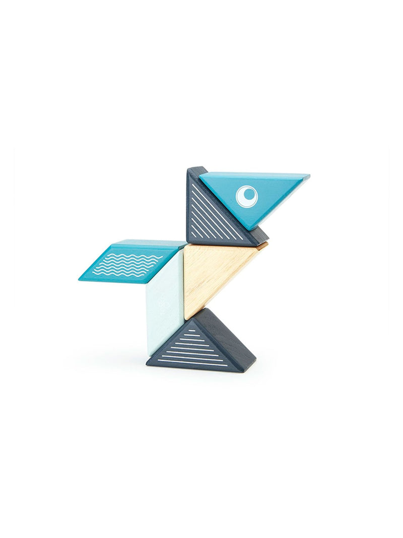 Magnetic Block Set - Whale Travel Pal by Tegu Toys Tegu   