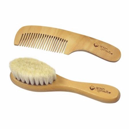 Wooden Brush + Comb Set by Green Sprouts Bath + Potty Green Sprouts   