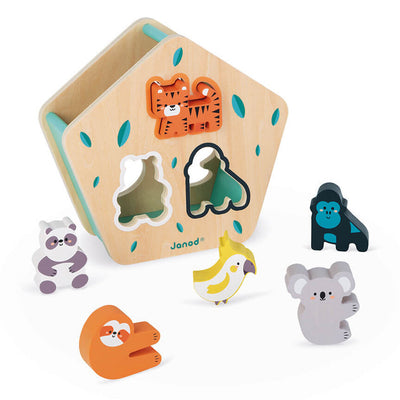 Wooden Shapes Sorter - Animals by Janod Toys Janod   
