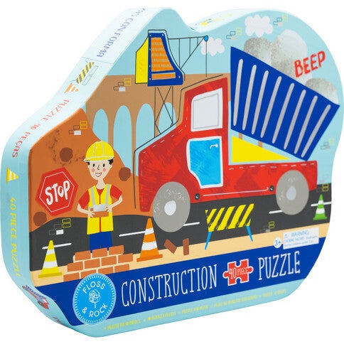 Construction Jigsaw - 40 Pieces by Floss & Rock Toys Floss & Rock   