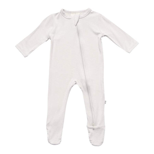 Solid Footie with Zipper - Oat by Kyte Baby