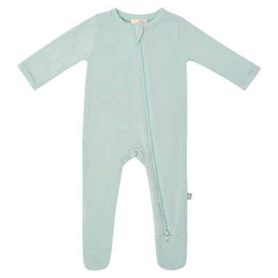 Solid Footie with Zipper - Sage by Kyte Baby Apparel Kyte Baby   