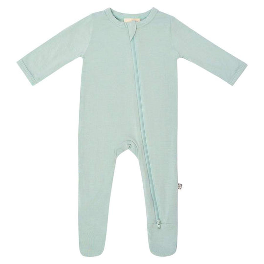 Solid Footie with Zipper - Sage by Kyte Baby