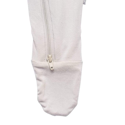 Solid Footie with Zipper - Oat by Kyte Baby Apparel Kyte Baby   