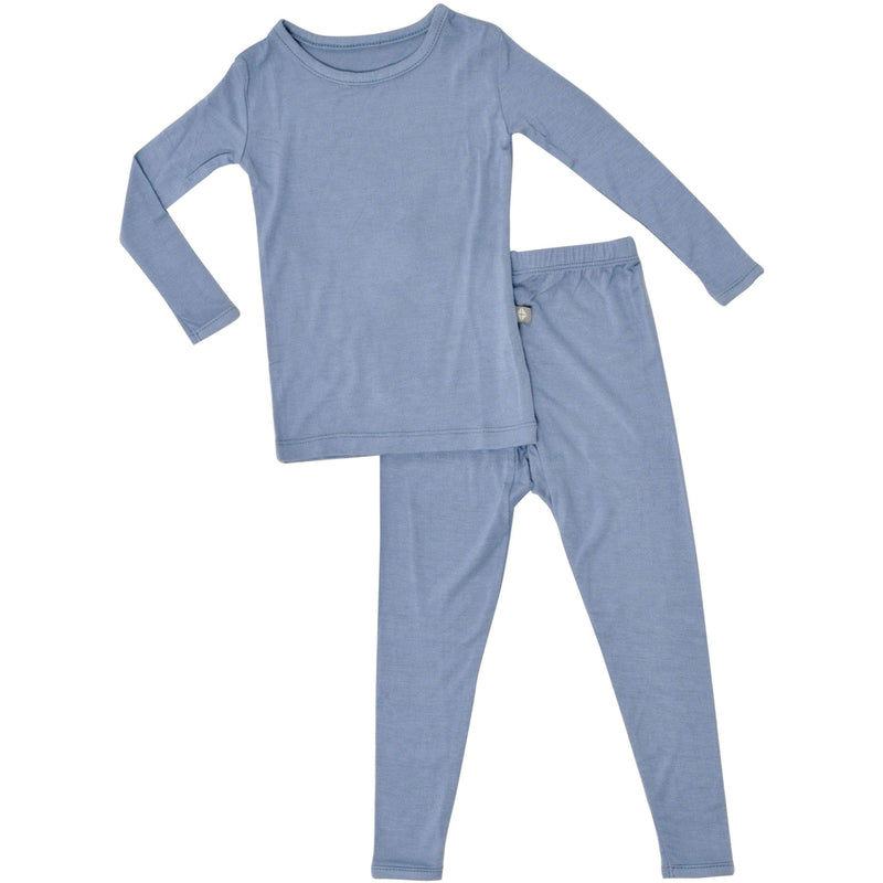 Solid Long Sleeve Toddler Pajama Set - Slate by Kyte Baby Apparel Kyte Baby 2T  