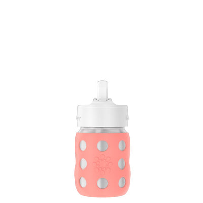 8oz Vacuum Insulated Stainless Steel Bottle with Straw Cap - Cantaloupe by Lifefactory Nursing + Feeding Lifefactory   