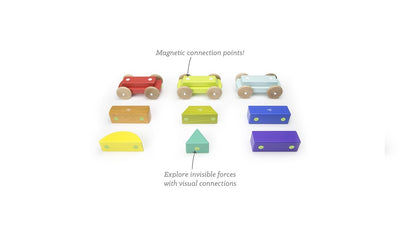 Magnetic Shape Train - Rainbow by Tegu Toys Tegu   