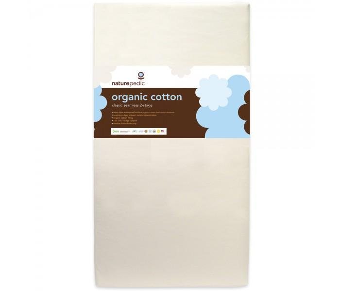Organic Cotton Classic 150 Seamless 2-Stage Crib Mattress by Naturepedic Furniture Naturepedic   