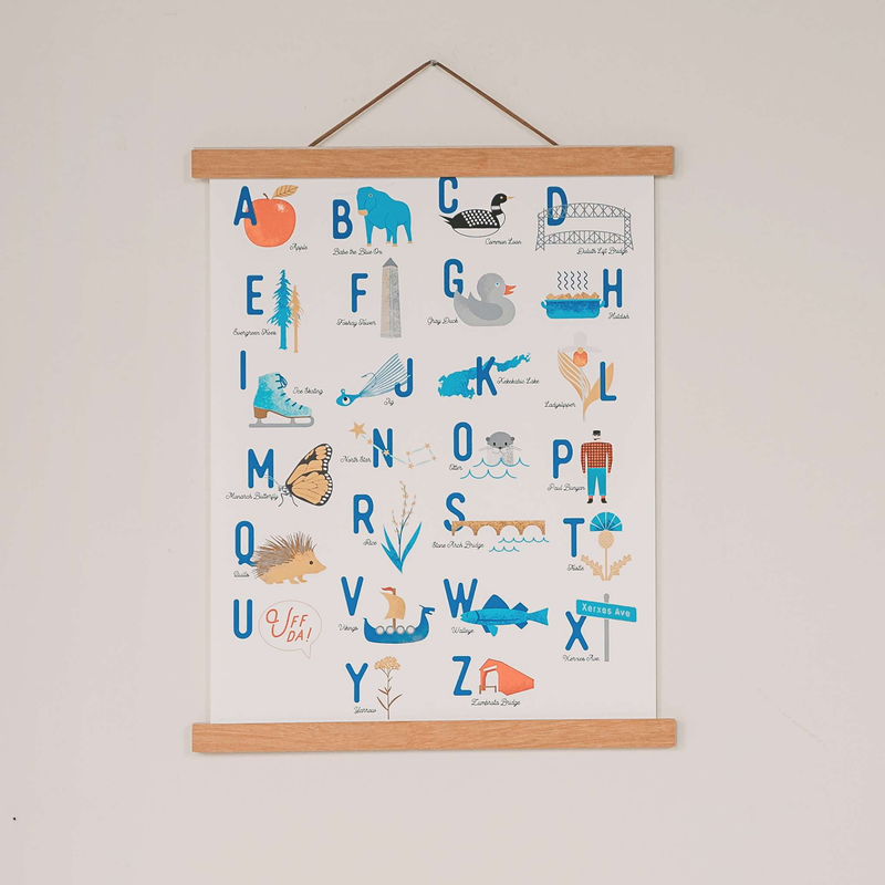 Minnesota Alphabet Art Print by Sweetpea + Co Decor Sweetpea + Co   