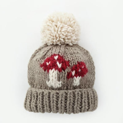 Mushroom Knit Hat by Huggalugs Accessories Huggalugs   