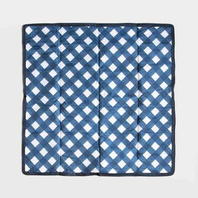 Outdoor Blanket 5'x5' - Navy Plaid by Little Unicorn