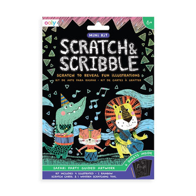 Mini Scratch & Scribble - Safari Party by OOLY Toys OOLY   