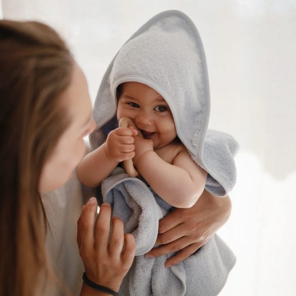 Organic Cotton Baby Hooded Towel - Tradewinds by Mushie & Co