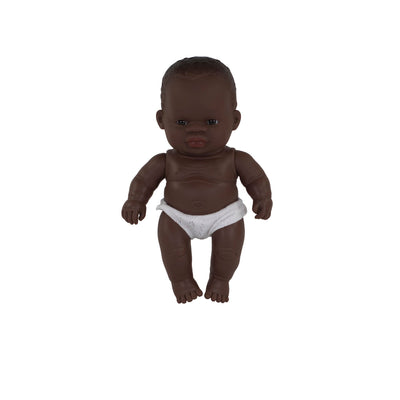 Newborn Baby Doll African Boy 8 1/4" by Miniland Toys Miniland   