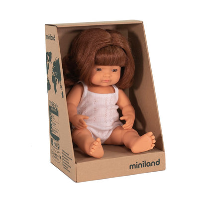 Baby Doll Caucasian Redhead Girl 15" by Miniland Toys Miniland   