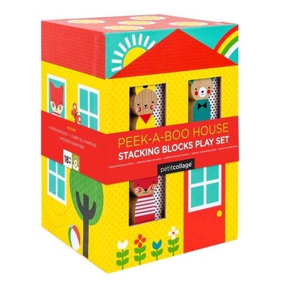 Peek-A-Boo House Stacking Blocks by Petit Collage Toys Petit Collage   