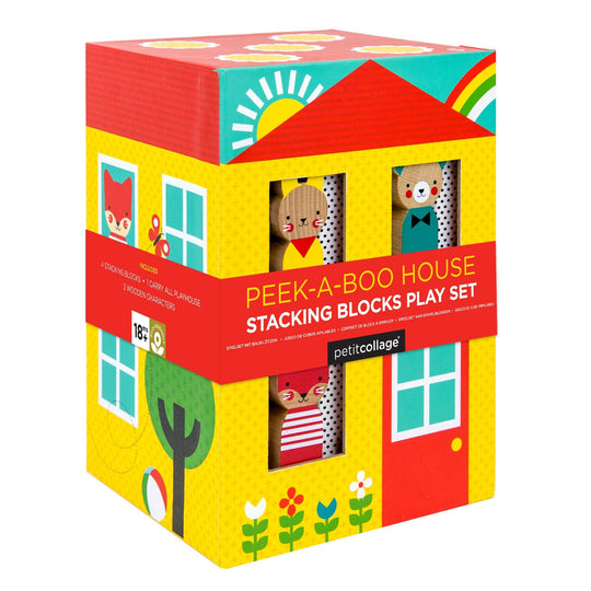 Peek-A-Boo House Stacking Blocks by Petit Collage