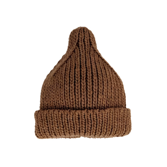 Peak Knit Beanie Hat - Pecan by Huggalugs