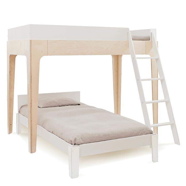 Perch Twin Bunk Bed - White / Birch by Oeuf Furniture Oeuf   