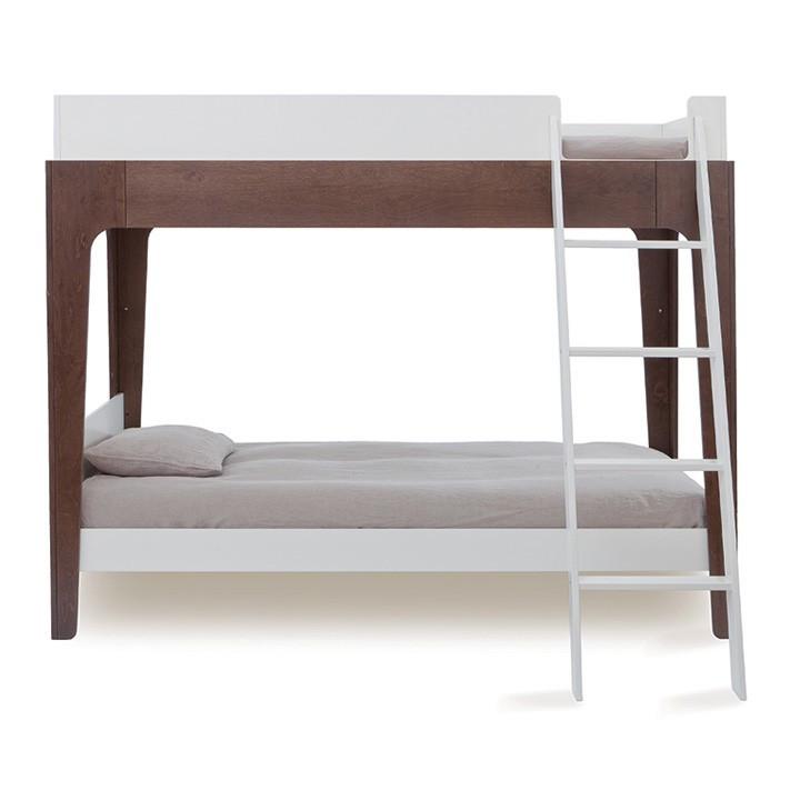 Perch Twin Bunk Bed - White / Walnut by Oeuf Furniture Oeuf   