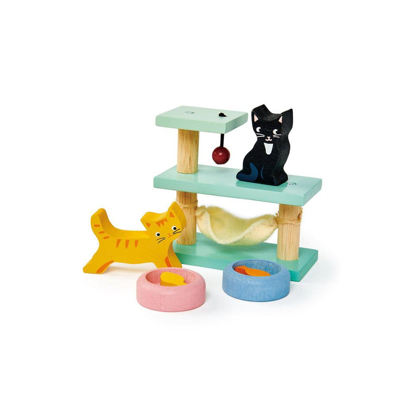 Pet Cat Set Wooden Toy by Tender Leaf Toys Toys Tender Leaf Toys   
