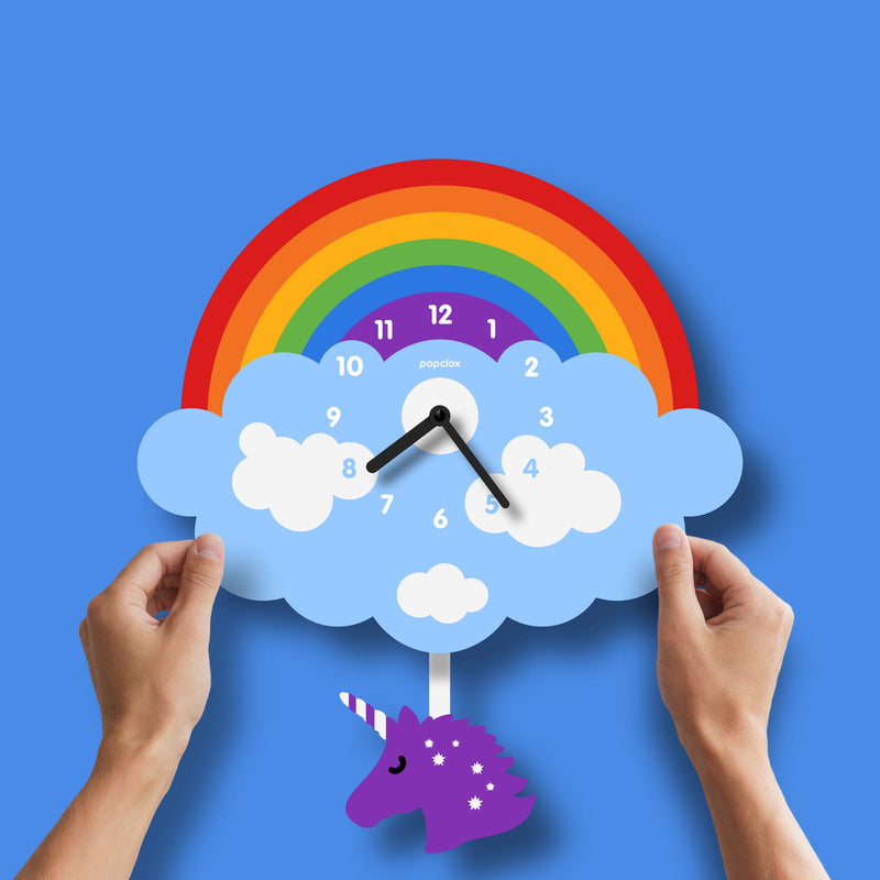 Rainbow Acrylic Pendulum Clock by Popclox Decor Popclox   