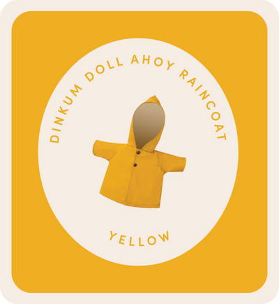 Dinkum Doll Rainy Play Outfit - Yellow by Olli Ella Toys Olli Ella   