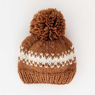 Rebel Pecan Knit Hat by Huggalugs Accessories Huggalugs   