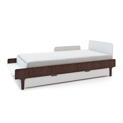River Twin Bed - White / Walnut by Oeuf Furniture Oeuf   