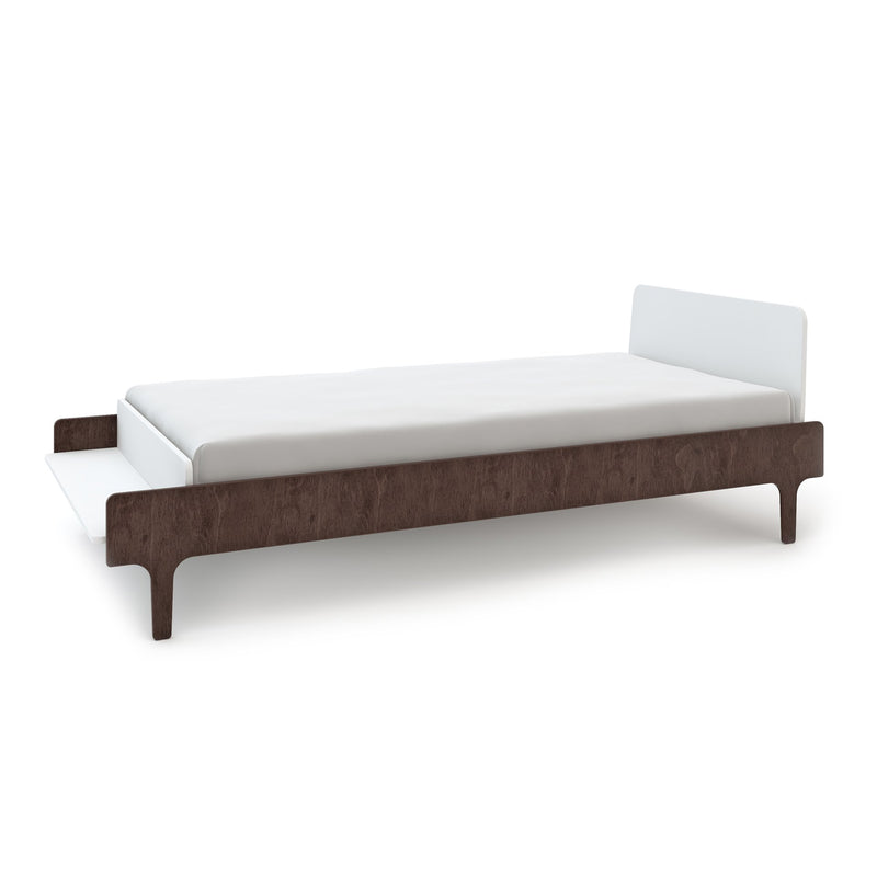 River Twin Bed - White / Walnut by Oeuf Furniture Oeuf   