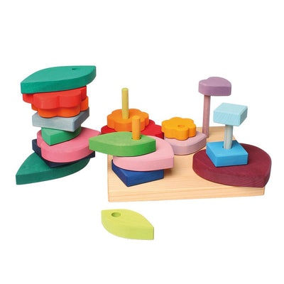 Wooden Stacking Game Shapes by Grimm's Toys Grimm's   