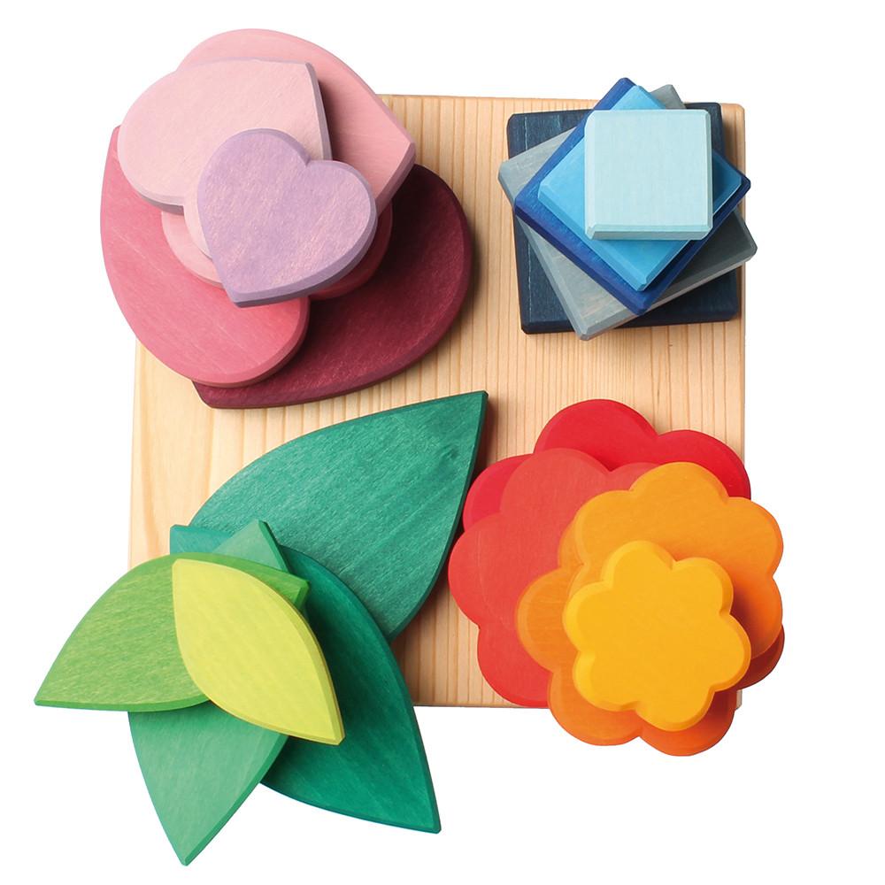 Wooden Stacking Game Shapes by Grimm's Toys Grimm's   