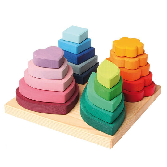 Wooden Stacking Game Shapes by Grimm's