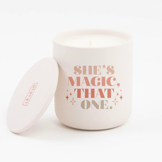 Ceramic Lidded Soy Candle - She's Magic by LĒLĀLŌ