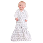 Cotton Muslin SleepSack Swaddle - Gray Leaves by Halo Bedding Halo Innovations   
