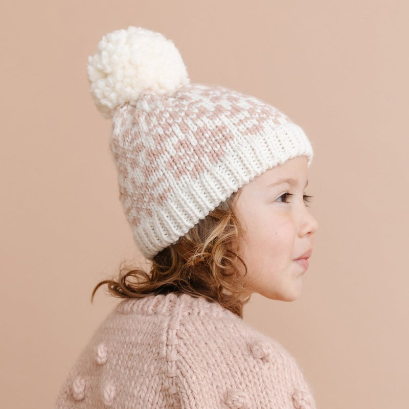 Snowfall Hand Knit Hat - Blush by The Blueberry Hill Accessories The Blueberry Hill   