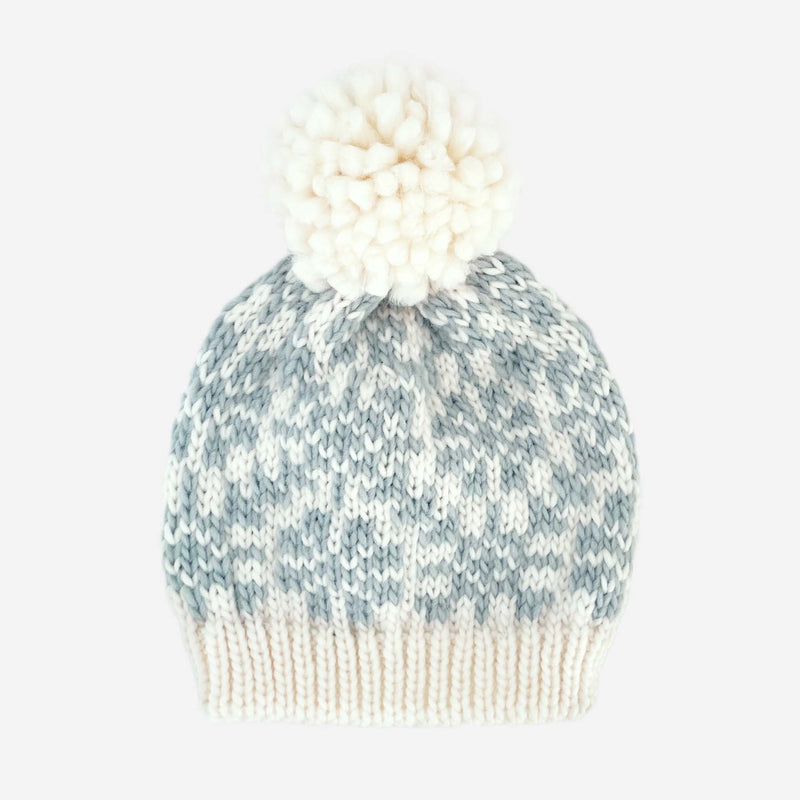 Snowfall Hand Knit Hat - Bowie Gray by The Blueberry Hill Accessories The Blueberry Hill XS (3-6M)  