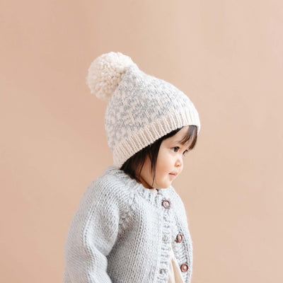 Snowfall Hand Knit Hat - Bowie Gray by The Blueberry Hill Accessories The Blueberry Hill   