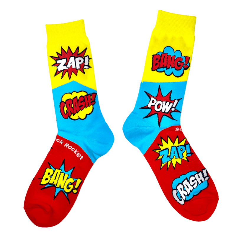 Kids Comic Socks by Sock Rocket Accessories Sock Rocket   