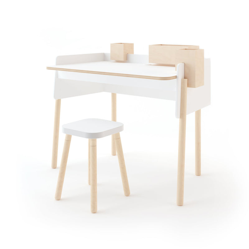 Square Stool - Birch / White by Oeuf Furniture Oeuf   