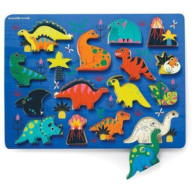 Let's Play 16 Piece Wood Puzzle - Dinosaurs by Crocodile Creek Toys Crocodile Creek   
